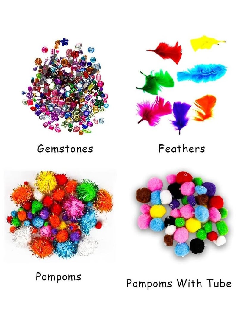 UKR Craft Materials Mega Pack – 1500-Piece Art & Craft Supplies Kit for Toddlers | DIY Craft Set for School Projects, Home Activities & Creative Play | Preschool Arts and Crafts for Kids - Image 5